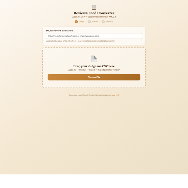 Screenshot of Review Converter