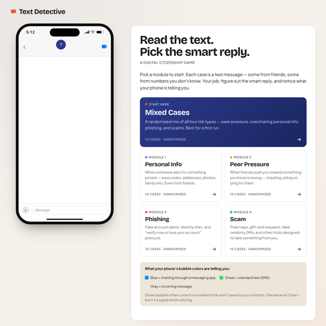 Screenshot of Text Detective